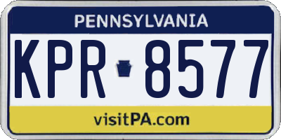 PA license plate KPR8577