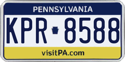 PA license plate KPR8588