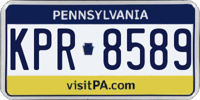 PA license plate KPR8589