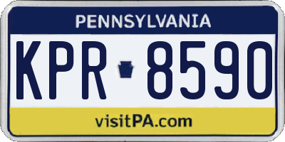 PA license plate KPR8590