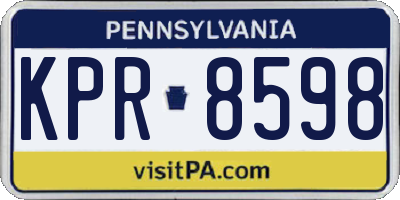 PA license plate KPR8598
