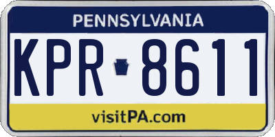 PA license plate KPR8611