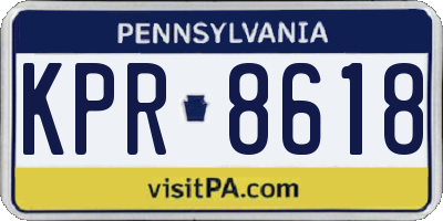 PA license plate KPR8618
