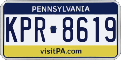 PA license plate KPR8619