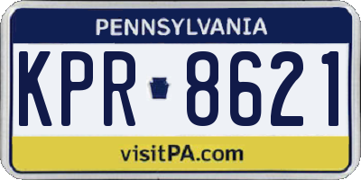 PA license plate KPR8621