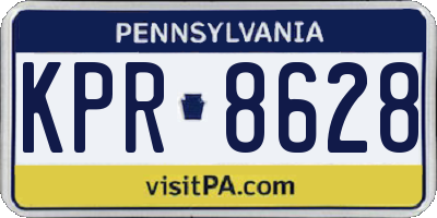 PA license plate KPR8628
