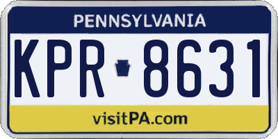 PA license plate KPR8631