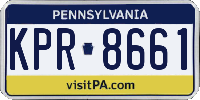 PA license plate KPR8661