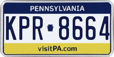 PA license plate KPR8664