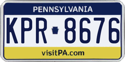 PA license plate KPR8676