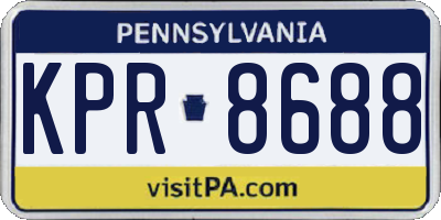 PA license plate KPR8688