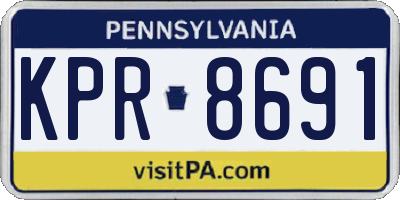 PA license plate KPR8691