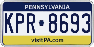 PA license plate KPR8693