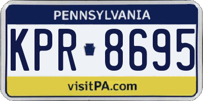 PA license plate KPR8695