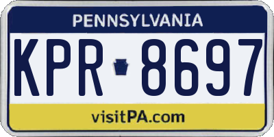 PA license plate KPR8697