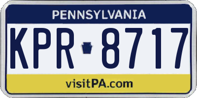 PA license plate KPR8717
