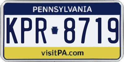 PA license plate KPR8719