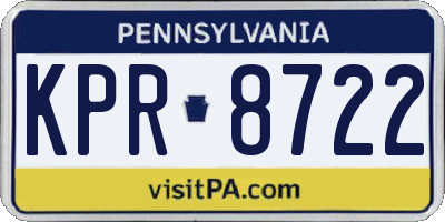 PA license plate KPR8722