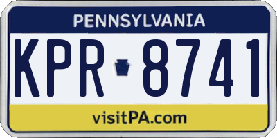 PA license plate KPR8741