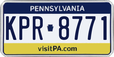 PA license plate KPR8771