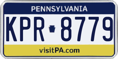 PA license plate KPR8779