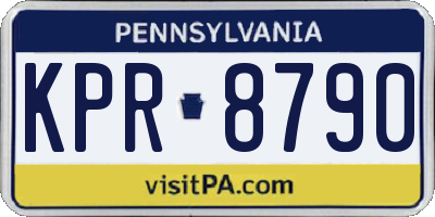 PA license plate KPR8790