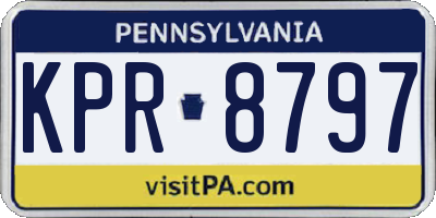 PA license plate KPR8797