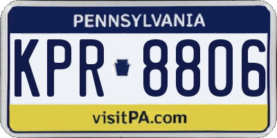 PA license plate KPR8806