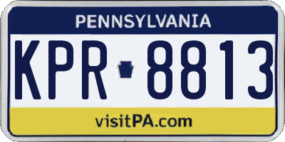PA license plate KPR8813