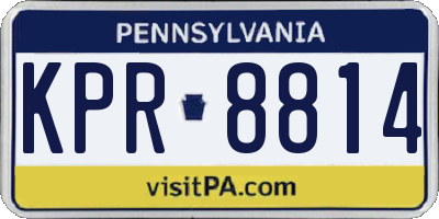 PA license plate KPR8814