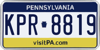 PA license plate KPR8819
