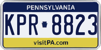 PA license plate KPR8823