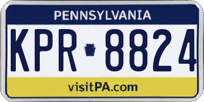 PA license plate KPR8824