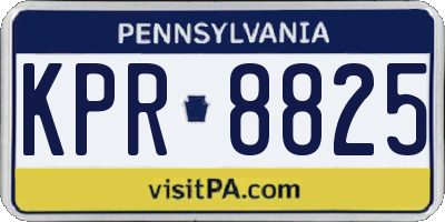 PA license plate KPR8825