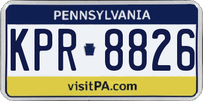 PA license plate KPR8826