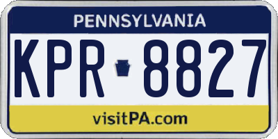 PA license plate KPR8827