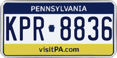 PA license plate KPR8836
