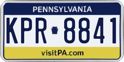PA license plate KPR8841