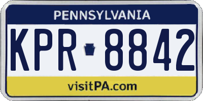 PA license plate KPR8842