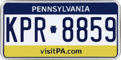 PA license plate KPR8859