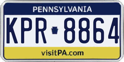 PA license plate KPR8864