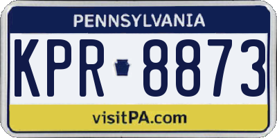 PA license plate KPR8873