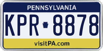 PA license plate KPR8878