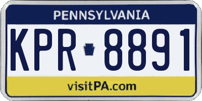 PA license plate KPR8891