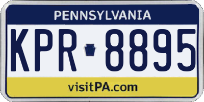 PA license plate KPR8895