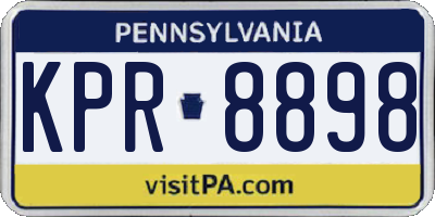 PA license plate KPR8898