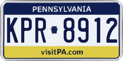 PA license plate KPR8912