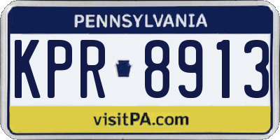 PA license plate KPR8913