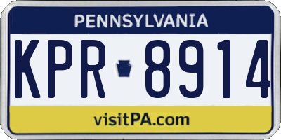 PA license plate KPR8914