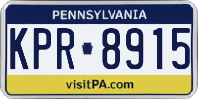 PA license plate KPR8915
